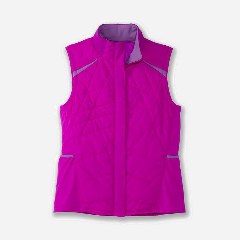 Brooks Shield Hybrid Australia - Women's Running Vest - Magenta/Heliotrope (849361-UNS)